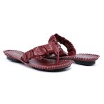 Chinelo De Couro Cor Vermelho - 12185.4
