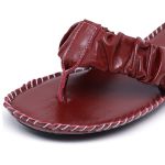 Chinelo De Couro Cor Vermelho - 12185.4