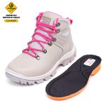 Coturno MB Arizon Couro Legítimo C.A Cor Cinza/Rosa