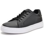 Tenis Casual Lifestyle De Couro Cor Preto - 150