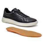 KIT Sapatenis Masculino + Calcanheira - Sapatenis em Couro Legítimo Classico Elegante Confortavel cor Black