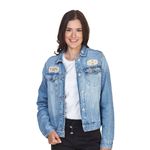 Jaqueta Jeans Com Patches e Pins Jovem Adventista Feminina