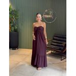 VESTIDO LONGO TALIA MARROM