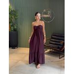 VESTIDO LONGO TALIA MARROM