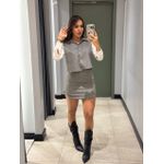 CONJUNTO AMANDA XADREZ CINZA