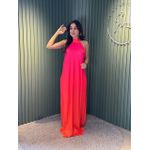 VESTIDO LONGO LENITA PINK / LARANJA
