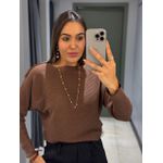 BLUSA ELIANA TRICOT MARROM
