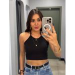 CROPPED VITÓRIA CANELADO PRETO