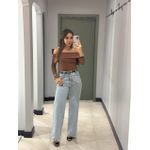 BLUSA ALICEA CÓS DOBRADO MARROM