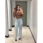 BLUSA ALICEA CÓS DOBRADO MARROM