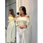 BLUSA ALICEA CÓS DOBRADO OFF WHITE