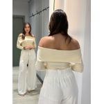 BLUSA ALICEA CÓS DOBRADO OFF WHITE