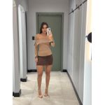BLUSA ALICEA CÓS DOBRADO CAPUCCINO