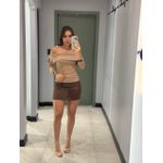 BLUSA ALICEA CÓS DOBRADO CAPUCCINO
