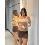 BLUSA ALICEA CÓS DOBRADO CAPUCCINO