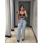 CROPPED GLOW STRASS PRETO 