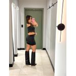 VESTIDO JULIANA NULA MANGA PRETO