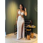 VESTIDO KIM NULA MANGA BRANCO