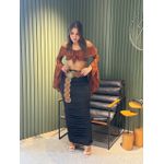 CROPPED RENDA BABADOS CARAMELO