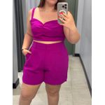 CONJUNTO LINHO PLUS SIZE FUCSIA