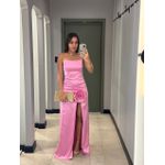 VESTIDO FLOR FENDA ROSA