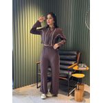 CONJUNTO LUANA MOLETOM MARROM