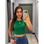 CROPPED ALO CANELADO VERDE 
