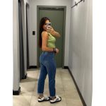 CROPPED ALO CANELADO VERDE MENTA