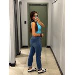CROPPED ALO CANELADO AZUL
