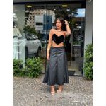 CORSET SUEDE STRASS PRETO