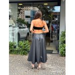 CORSET SUEDE STRASS PRETO