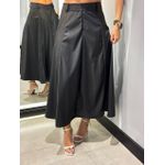SAIA PATY COURO MIDI PRETO