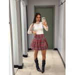 SAIA BABADO ANA XADREZ VERMELHO