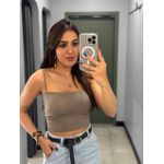 TOP FAIXA BRUNA CAQUI