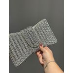 CLUTCH LAÇO PEDRARIA PRATA
