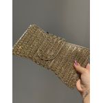 CLUTCH LAÇO PEDRARIA DOURADO