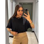 BLUSA HELENA MANGUINHAS PRETO