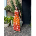 VESTIDO VANESSA BICOLOR LARANJA