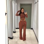 CONJUNTO AYLA TELA MARROM