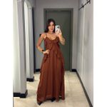VESTIDO JULIA LONGO MARROM