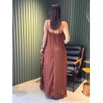 VESTIDO JULIA LONGO MARROM