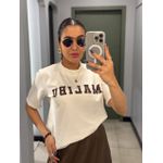 T-SHIRT MALIBU OFF WHITE / MARROM