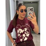 T-SHIRT BOHO CHIC MARSALA