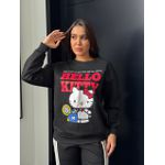 MOLETOM HELLO KITTY PRETO
