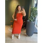 VESTIDO CARLA MIDI LARANJA