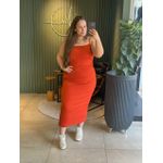 VESTIDO CARLA MIDI LARANJA