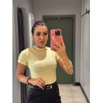 BABY LOOK LISTRADA AMARELO BEBE