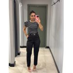 BABY LOOK LISTRADA PRETO