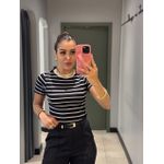 BABY LOOK LISTRADA PRETO
