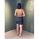 VESTIDO AGATHA COURO PRETO